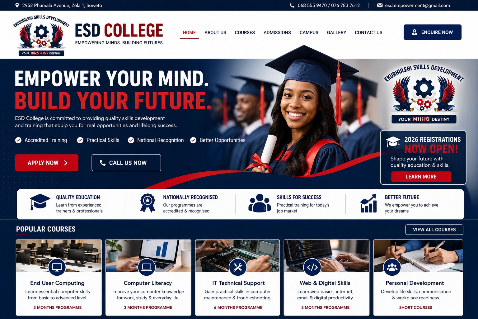 ESD College homepage