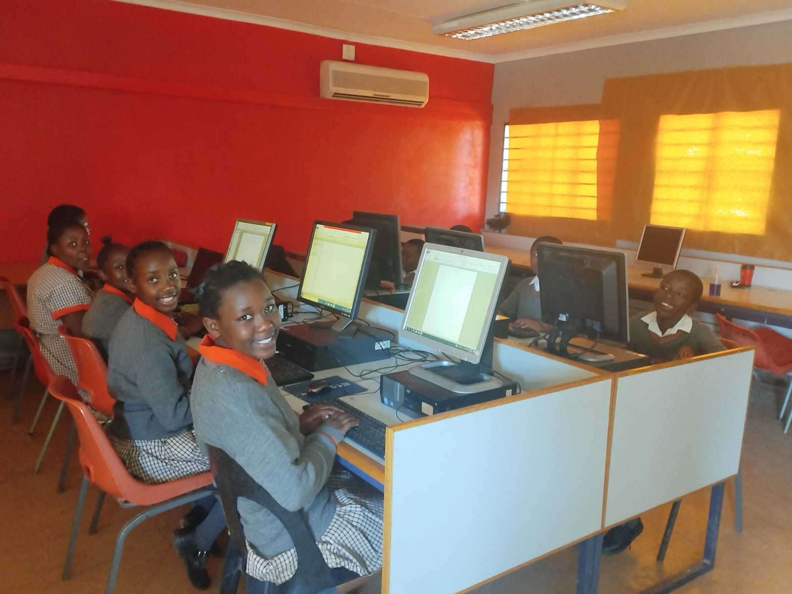 Classes in progress with the Grade 6 Learners of Thulani Primary School